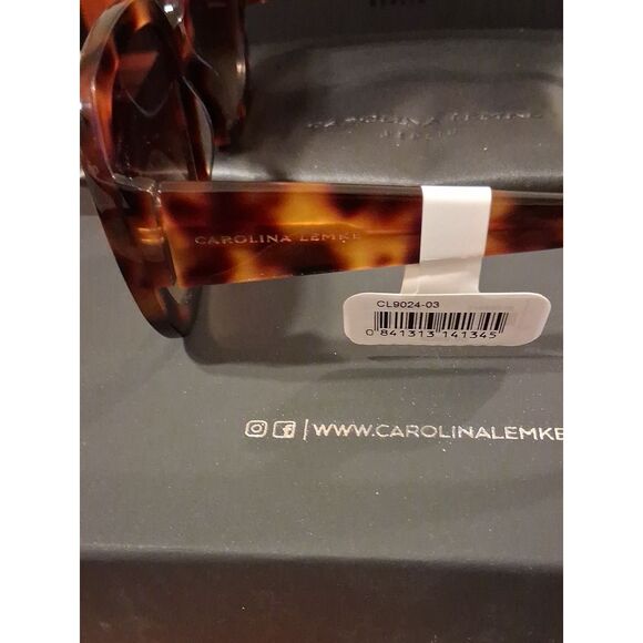 Carolina Lemke Square Greta Demi Tortoise Brown Gradient Sunglasses CL9024-03 Ne main image 7